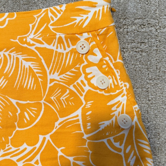 Talbots orange floral skirt sz 4 - Picture 2 of 5